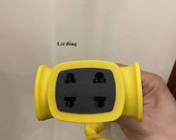 Ổ điện 2 ổ cắm đi công trình nhựa vàng tốt