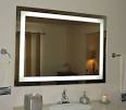 Wall mounted led lighted makeup mirror