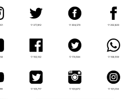 various social media icons resmi