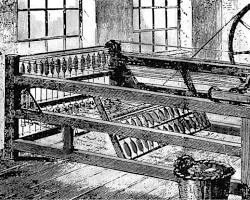 Image of spinning jenny or other textile machinery