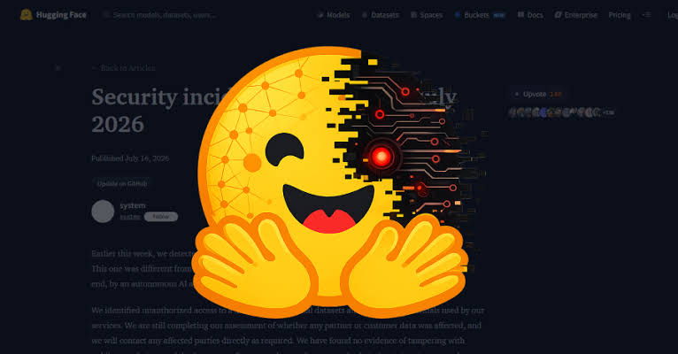 Hugging Face confirmed AI-driven breach after autonomous agent exploited code-execution flaws in dataset processing pipeline; defenders countered with AI