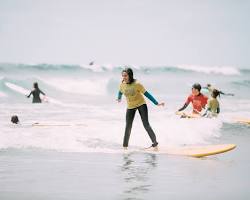 Image of Surfing at San Diego Beaches in winter