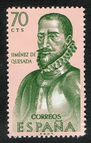 Gonzalo Jiménez de Quesada. 1455- Forjadores de América. Gonzalo Jiménez de Quesada. Atención Esta totalmante prohibida la reproducción de este sello en ... - sello_254605