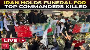 LIVE | Iran mourns top generals killed in Israel-Iran war, massive funeral underway in Tehran