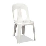 White resin stacking chairs Sydney