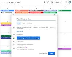 Image of calendar with a meeting scheduled