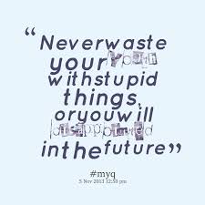 Quotes from Tan Tiong Kiem: Never waste your youth with stupid ... via Relatably.com
