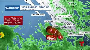 Trayectoria del huracán Polo en el océano Pacífico