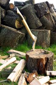 Simple trick to splitting wood