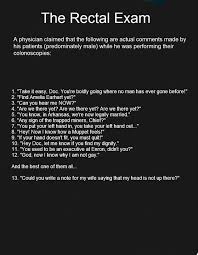 Sooo #funny! Real rectal exam quotes from patients to doctors ... via Relatably.com