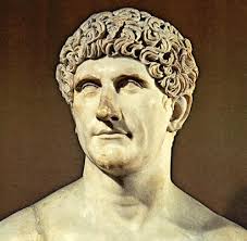 MARCO ANTONIO (Roma, 82 a. C. – Alexandria, 30 a. C.) General romano. Quando jovem provoca o escândalo da sociedade romana pela depravação dos seus costumes ... - busto-de-marco-antonio-lugar-tenente-de-cesar