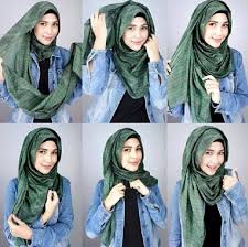 Hasil gambar untuk tutorial hijab paris