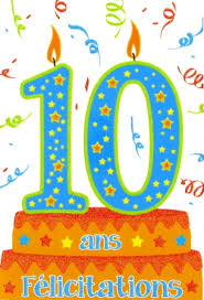 Résultat de recherche d'images pour "joyeux anniversaire 10 ans fille"