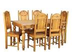 Wood dining table set