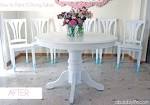 Painted dining tables and chairs