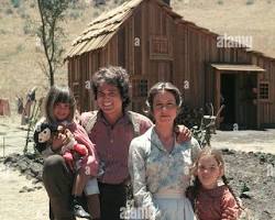 Little House on the Prairie TV series 1974 Michael Landon Melissa Gilbert Karen Grassle Melissa Sue Anderson Walnut Grove NBC television stills, AI generated