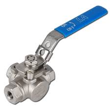 Ball valve – stainless steel – 3-way – L-bore – female ...