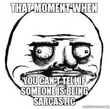 Image result for cant tell if you are being sarcastic memes