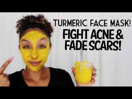 Image result for images of girl who applying turmeric on her face