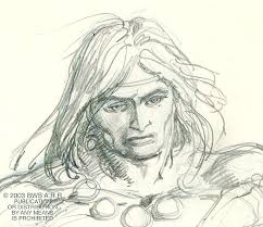 BARRY WINDSOR-SMITH: CONAN Pencil Drawing (Detail), c.1974. CLICK ON THE IMAGE TO GO BACK TO THE FIRST IMAGE - conan74pencildetail2