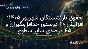 احکام جدید بازنشستگان کشوری