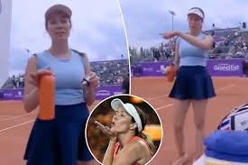 Danielle Collins in action at the Strasbourg Open