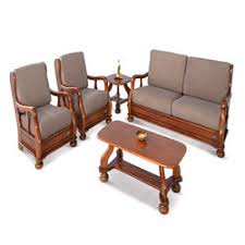 Image result for WOODEN SOFA SET