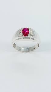 Handcrafted Ruby Ring, 925 Sterling Silver, Diamond Accents - Etsy