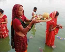 Sandhya Arghya ritual of Chhath Puja
