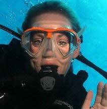 Our owner, Eva Rasmussen, underwater in Cozumel. Eva Kristine Rasmussen. Eva&#39;s is one of the first friendly faces you will see at Blue Angel! - 382981_10150500606890169_679555168_10729900_133188631_n
