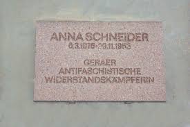 Gedenktafel Anna Schneider