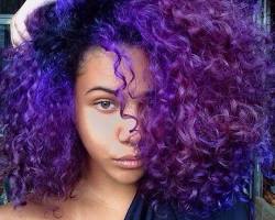 Image de Purple ombre curly hair