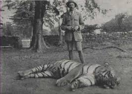 Image result for queen elizabeth with tiger shot in india