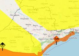 Inmet emite 3 alertas para o estado de SP; Veja quais e as cidades afetadas