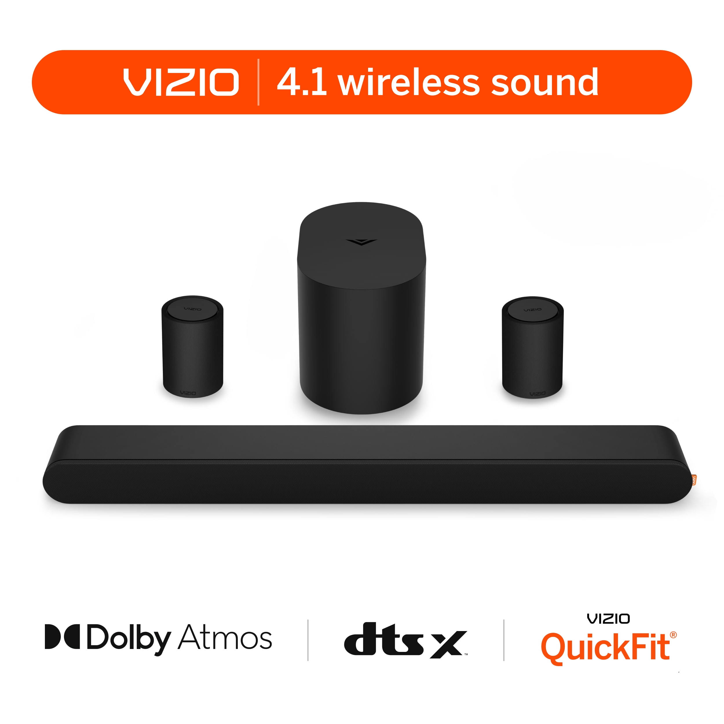 Vizio 4.1 Soundbar w/ Dolby Atmos Wireless Surround Speakers & Compact Subwoofer