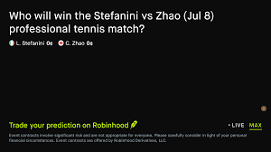 Stefanini vs Zhao Tennis Prediction Market