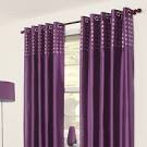 Plum eyelet curtains