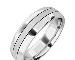 Image of Classic White Gold Band ring for men