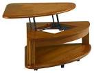 Magnussen Darien Pie Shaped Lift-top Cocktail Table in Burnt