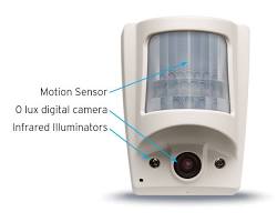 Security camera with motion detection