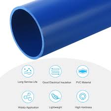 PVC Rigid Round Pipe 67.8mm ID 75mm(3 inch) OD 350mm Blue ...