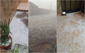 Chuva de granizo cobre ruas de gelo, causa alagamentos e falta de energia no Sul de Minas