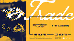 Predators Acquire Fifth-Round Pick in 2027 NHL Draft From Colorado