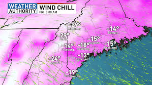 Wind chills plunge well below zero for Friday, continuing to track Sunday coastal storm