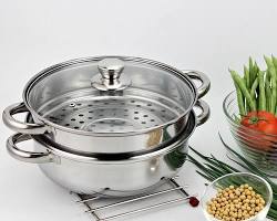 Hình ảnh về Nồi hấp inox 2 tầng