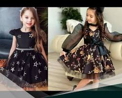 صورة فساتين اطفال سواريه تركى طويلة