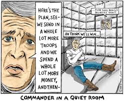 Cartoonist Brixton Doyle calls President Bush&#39;s new plan for Iraq &quot;good money after bad and tragically, as far as our troops are concerned, good lives after ... - commander.irpt