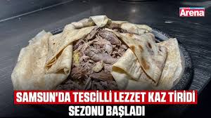 Samsun'da tescilli lezzet kaz tiridi sezonu başladı