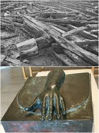 Another old pH๏τo showing the lakebed of Lake Nemi in the Alban Hills, Italy. It had been drained between 1928 and 1932 on the orders of Benito Mussolini, to recover the two