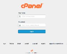 cPanel login page